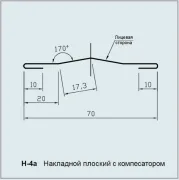 Нащільник H-4a накладний плоский з компенсатором