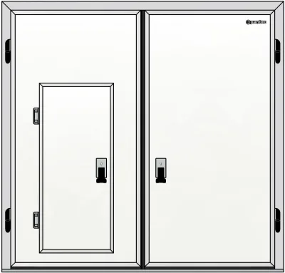 Холодильні розпашні двостулкові з хвірткою