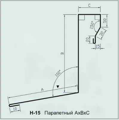 Нащільник H-15 парапетний