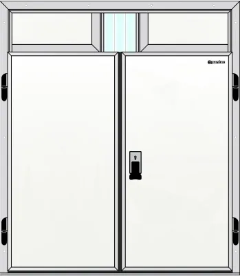 Холодильні розпашні двостулкові під монорейку